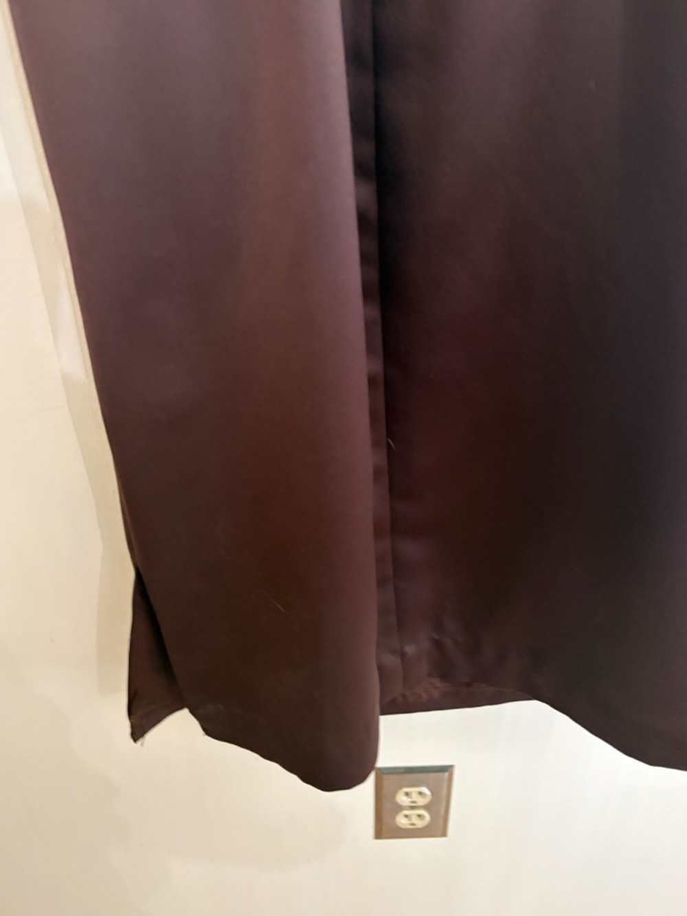1990s JIM HJELM OCCASIONS Formal Brown Satin Tea-length Dress - Size 6 - Picture 13 of 15